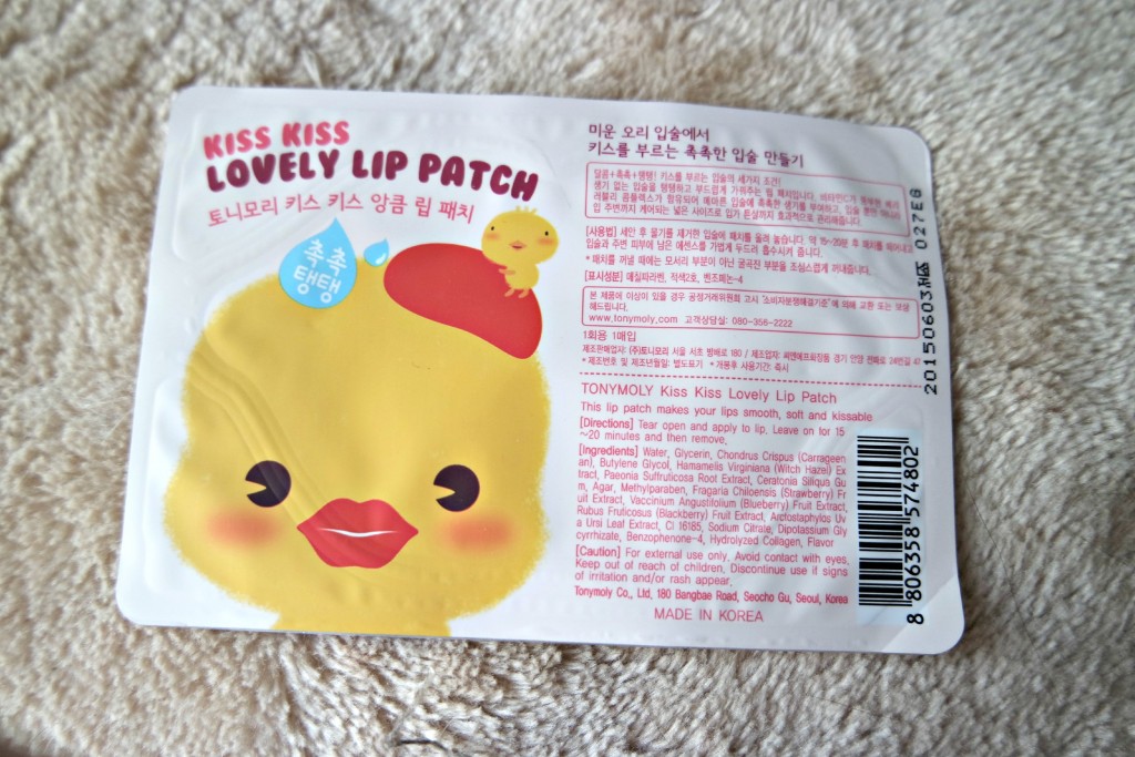 Tony Moly Lip Patch Back