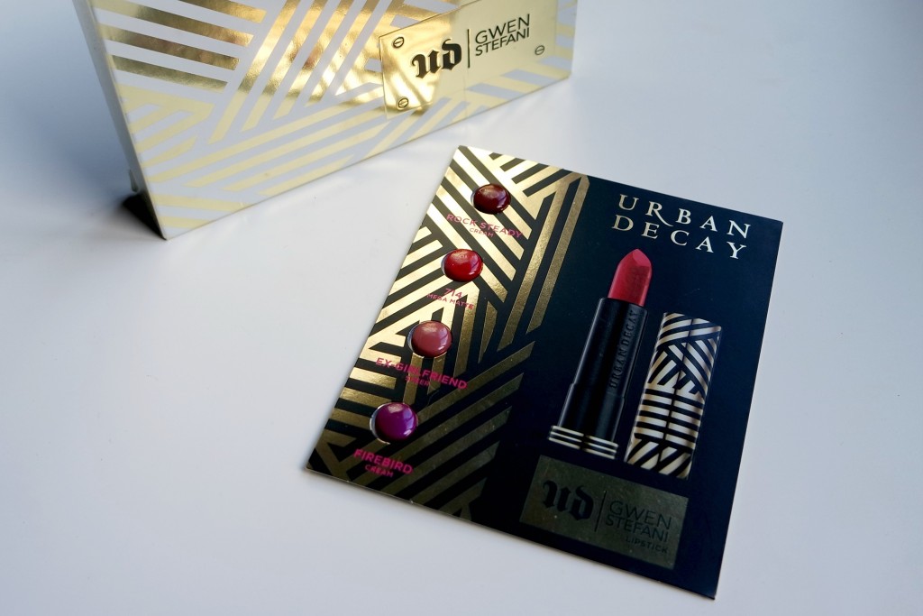 Urban Decay Gwen Stefani Lipstick Sample Card 01