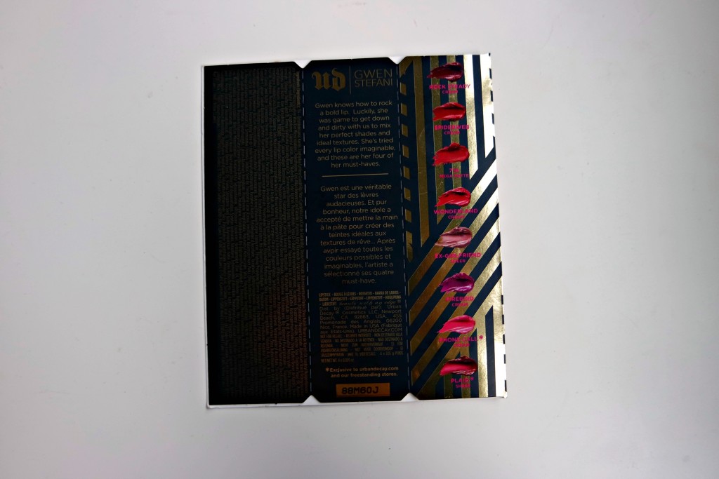 Urban Decay Gwen Stefani Lipstick Sample Card 03