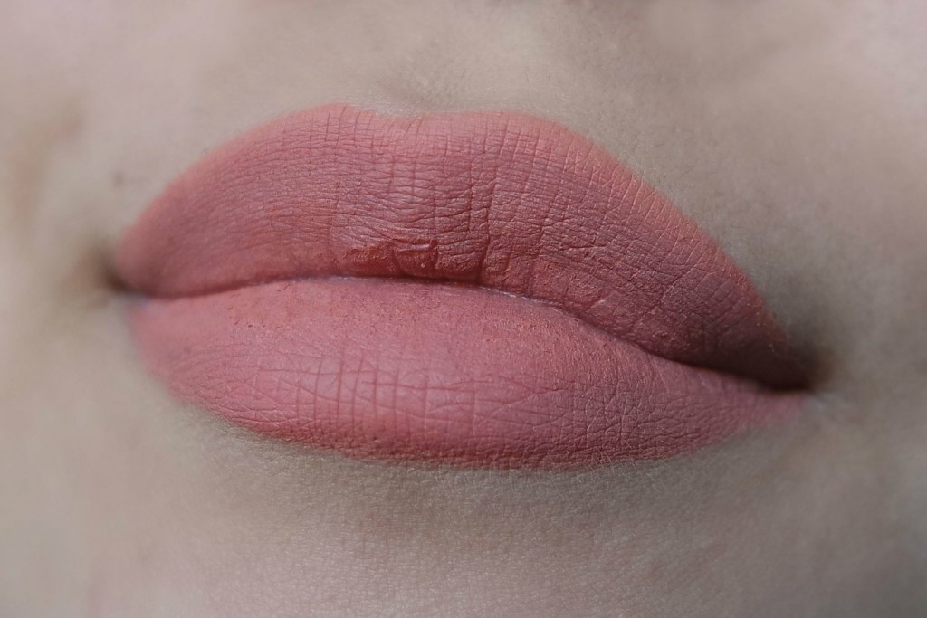 Nyx Stockholm Soft Matte Lip Cream on lips 01