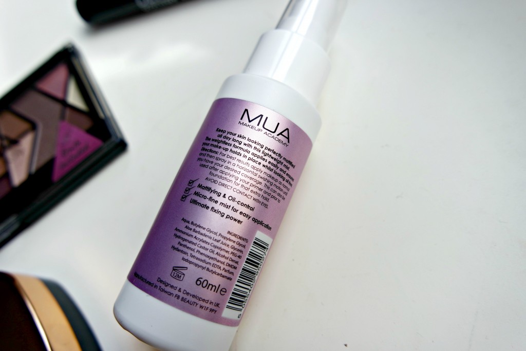 MUA Pro-Base Mattify Fixing Mist 02