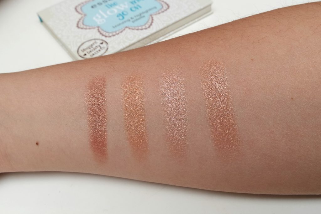 Essence the Glow Must Go On palette Swatches 02