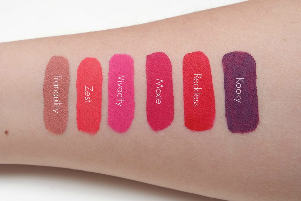 MUA Luxe Velvet Lip Lacquer Summer 2016 Swatches