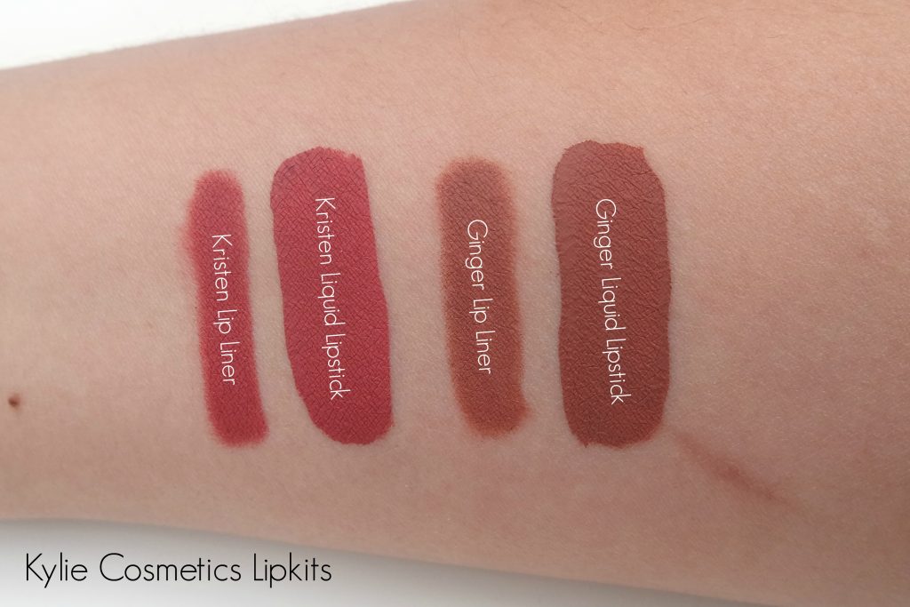 Kylie Cosmetics Lipkit in Kristen and Ginger Swatches