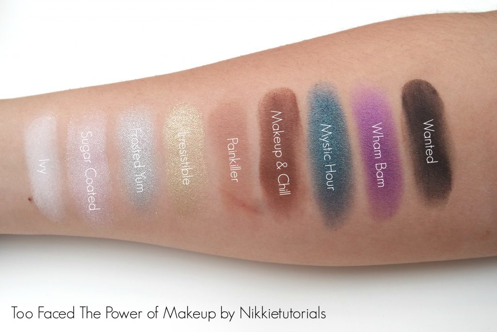 Toofaced x Nikkietutorials The Power of Makeup Palette Swatches 01