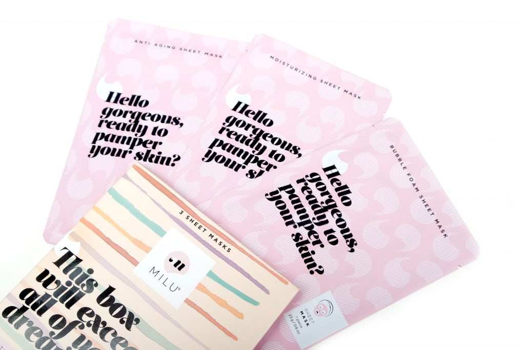 MILU 3 Sheet Masks Gift Box