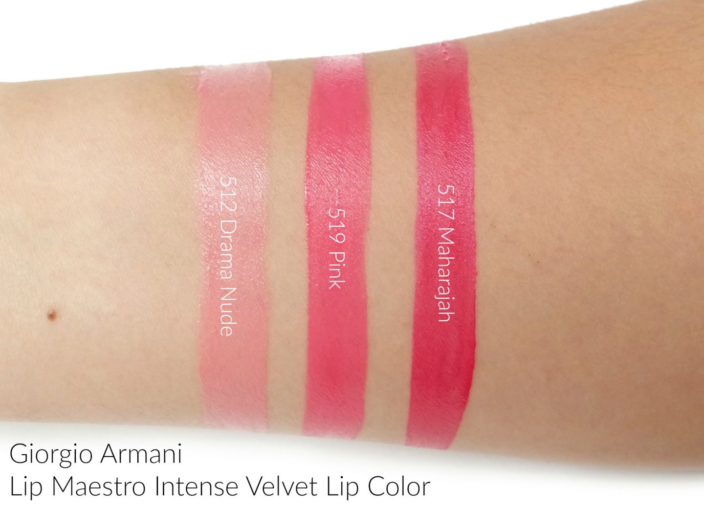 Giorgio Armani Lip Maestro Swatches