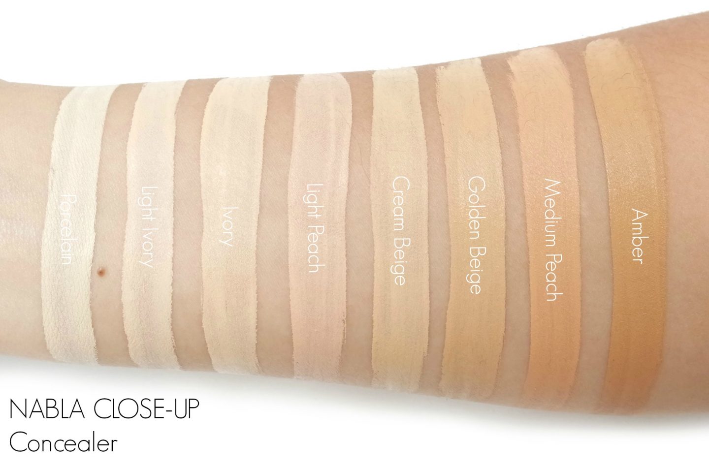 NABLA CLOSE-UP Concealer Swatches