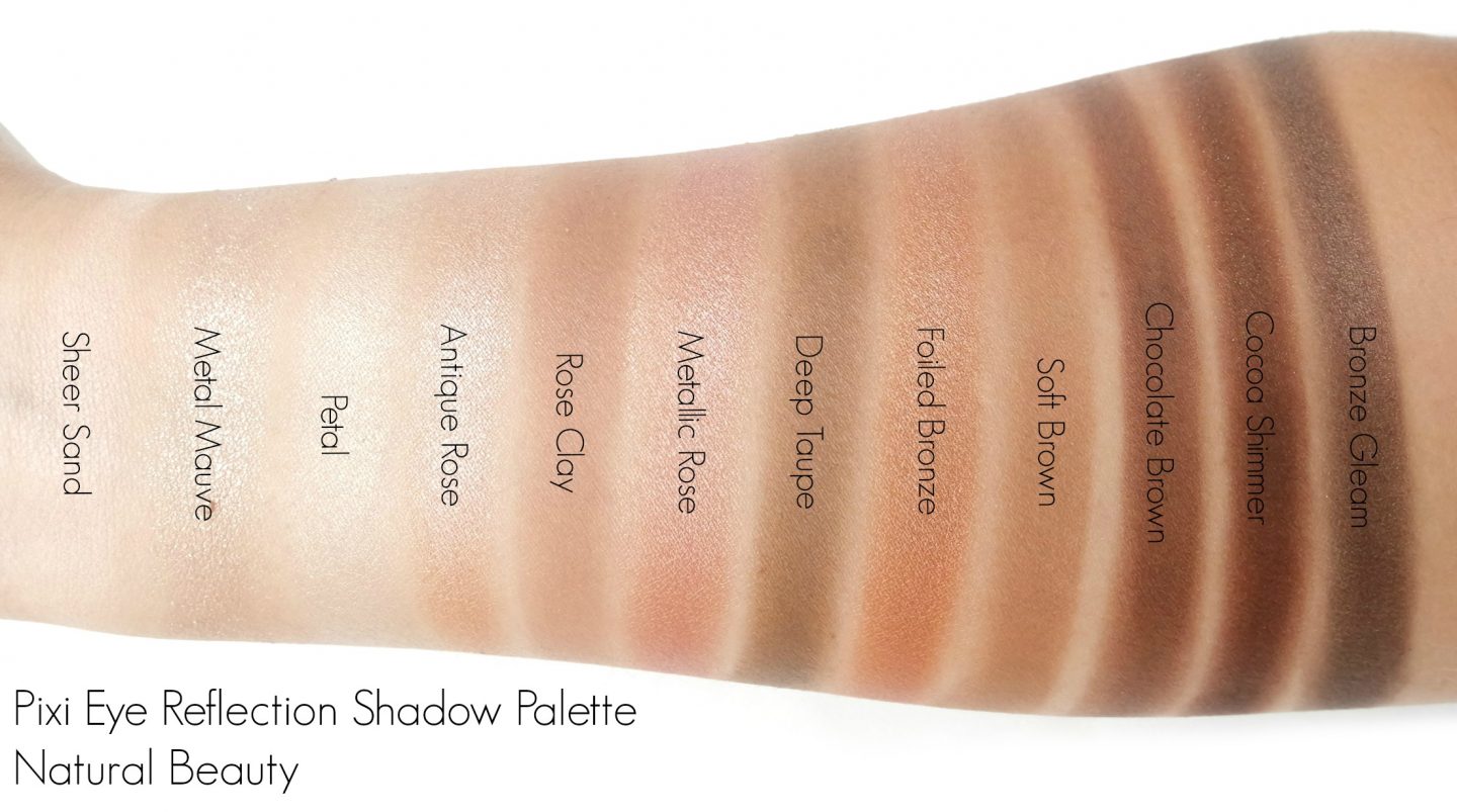 Pixi Eye Reflection Shadow Palette in Natural Beauty Swatches