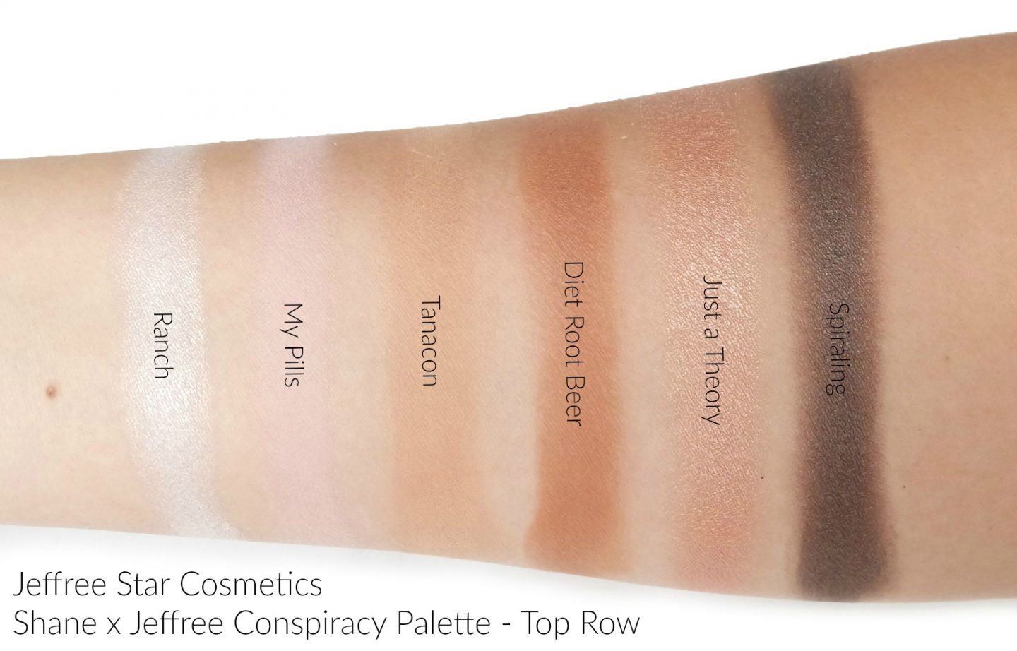 Jeffree Star Cosmetics Shane x Jeffree Conspiracy Palette Swatches
