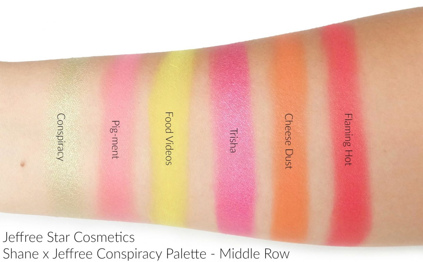 Jeffree Star Cosmetics Shane x Jeffree Conspiracy Palette Swatches